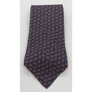 Polo Ralph Lauren Paisley Necktie Purple Silk Tie Multicolor Design 57" x 3 7/8"